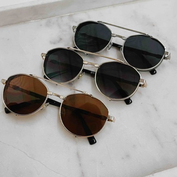 Pretty Simple Gemma Retro Aviator Sunglasses