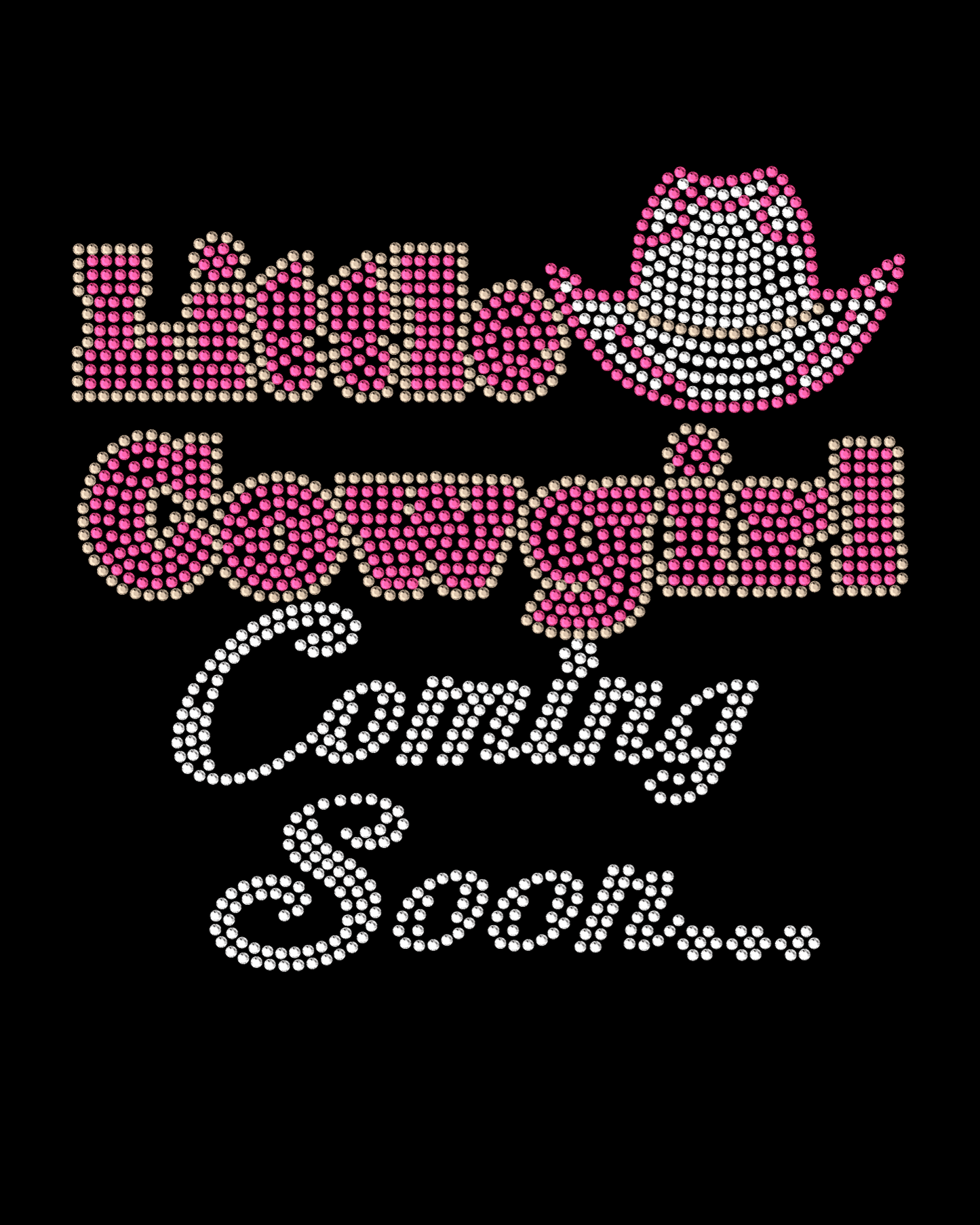Lil Cowgirl Coming Soon Rhinestone Ribbed Tank Top