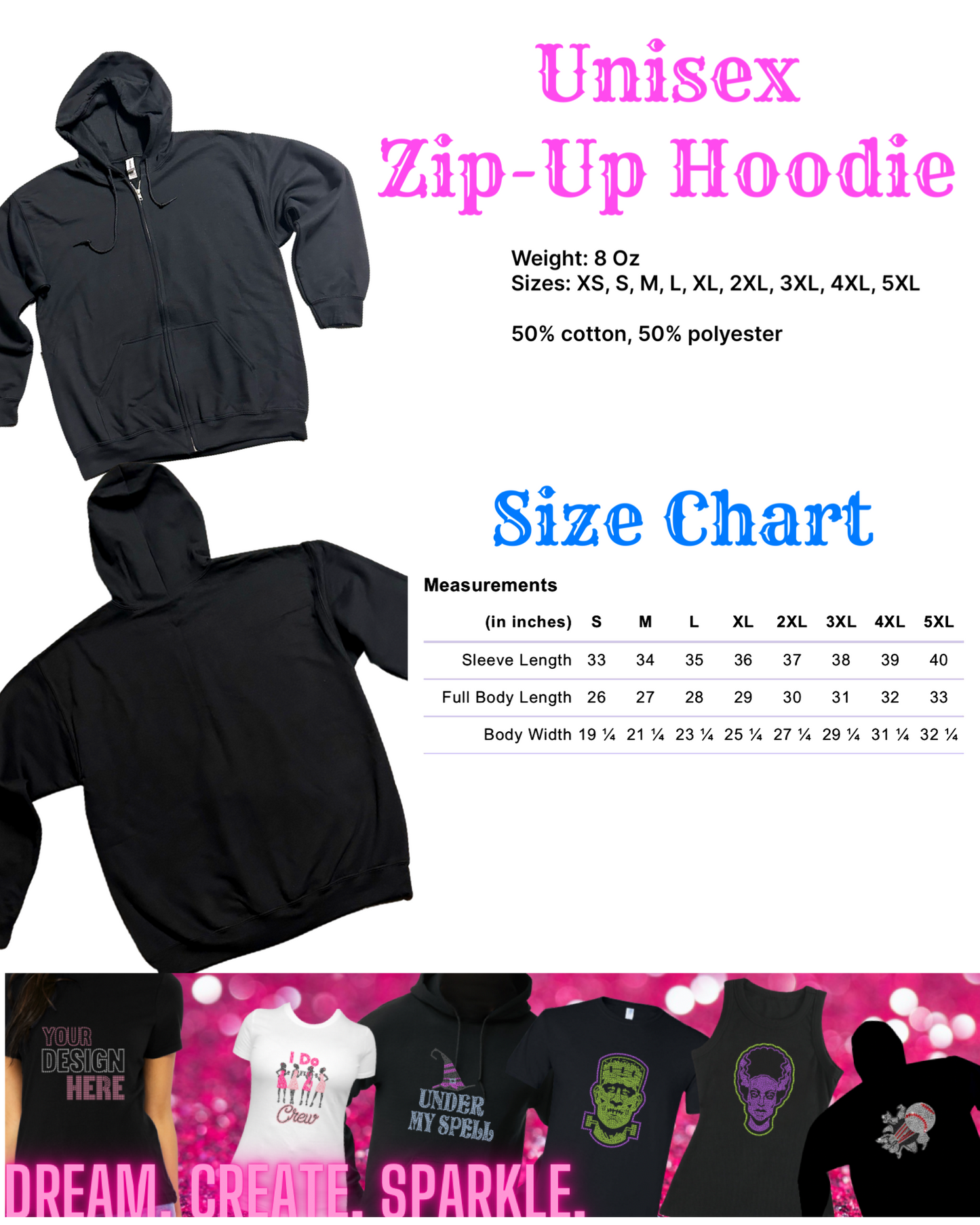 Hot Mess Mom Rhinestone Zip-Up Hoodie