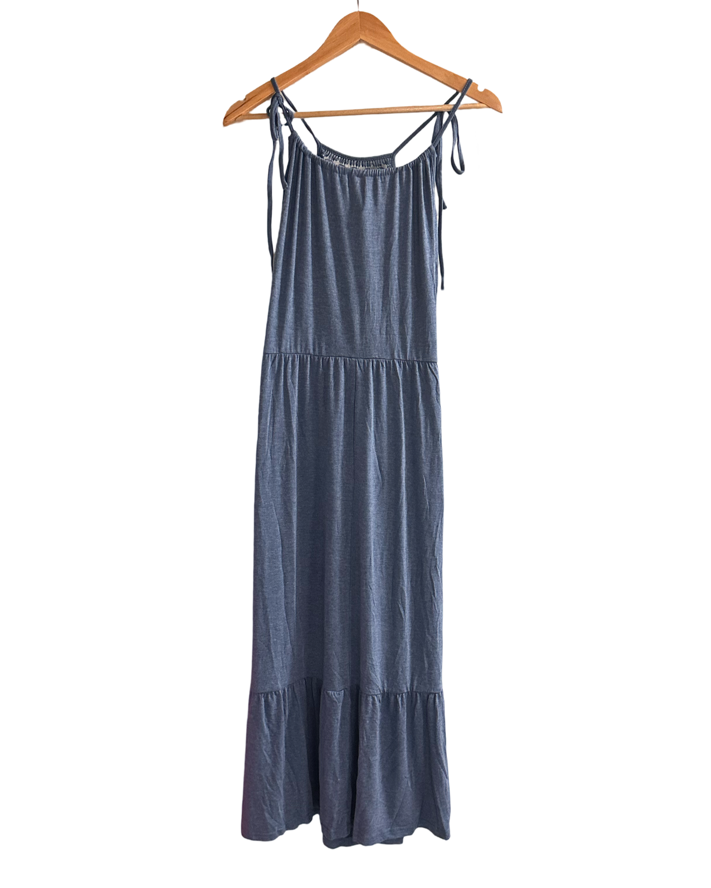 Elings Sleeveless Tassel Strap Lace Maxi Dress