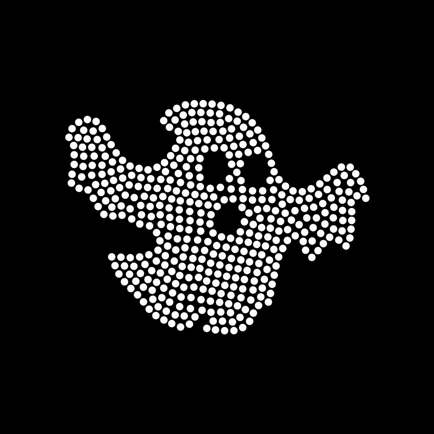Ghost Rhinestone Zip-Up Hoodie
