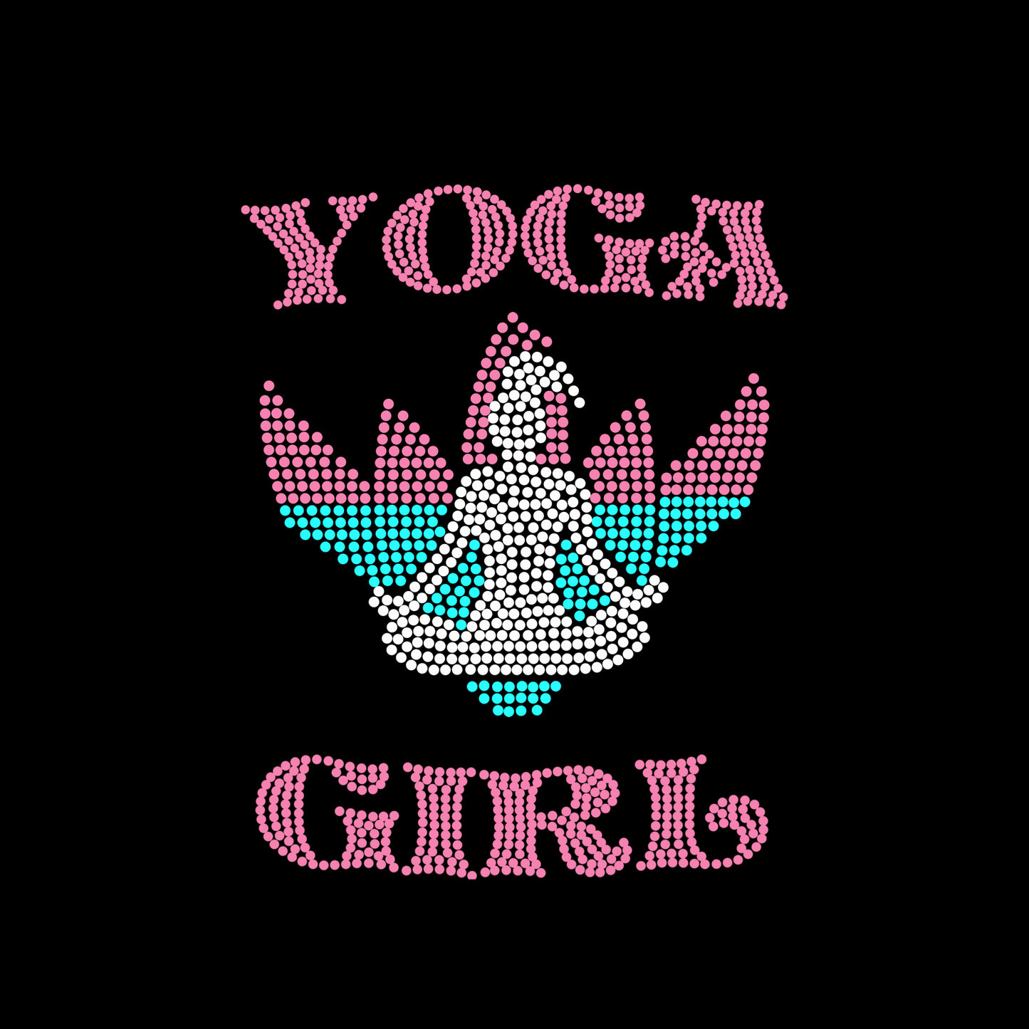 Yoga Girl - 3 Color Rhinestone Design