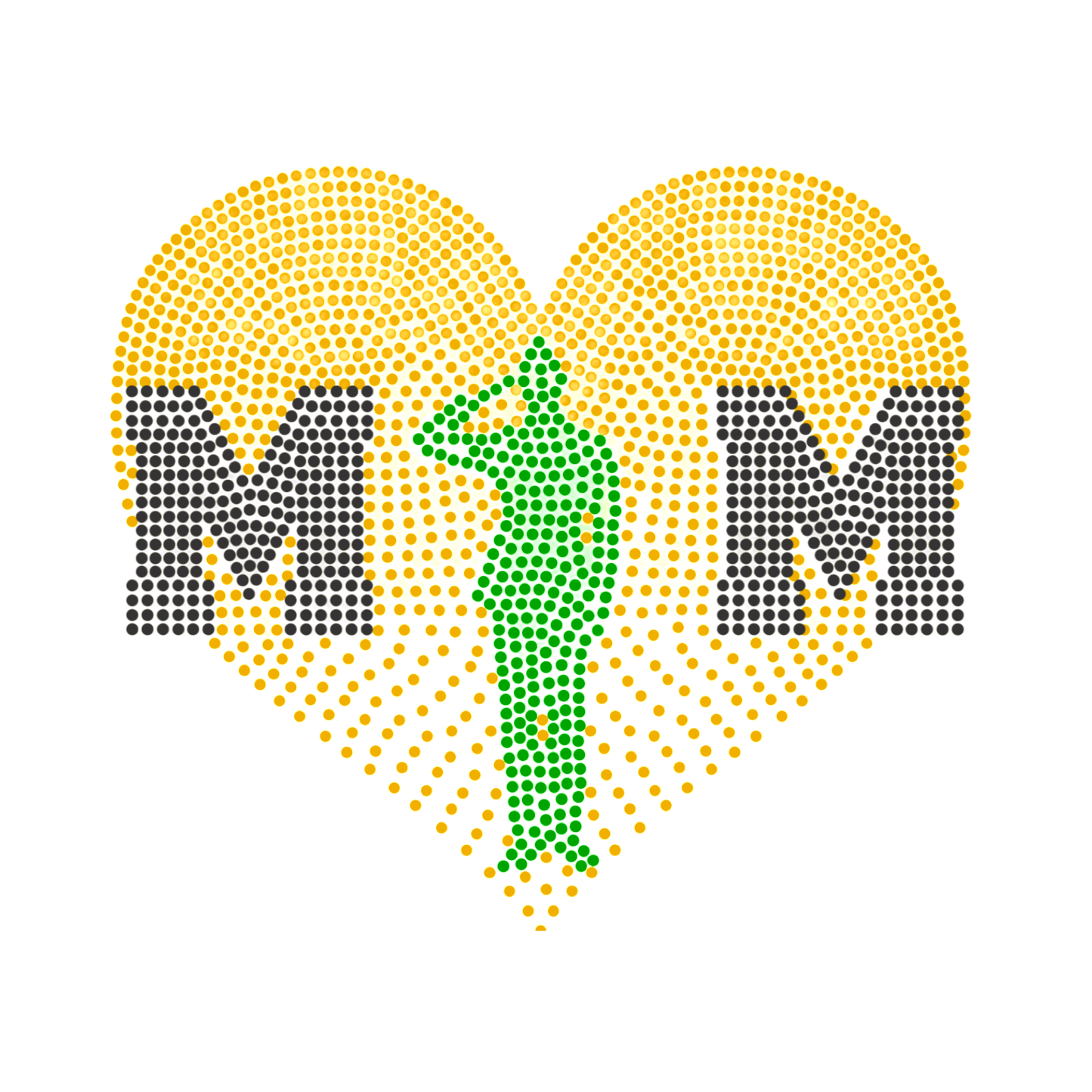 Military Mom Faded Heart Rhinestone Ribbed Tank Top