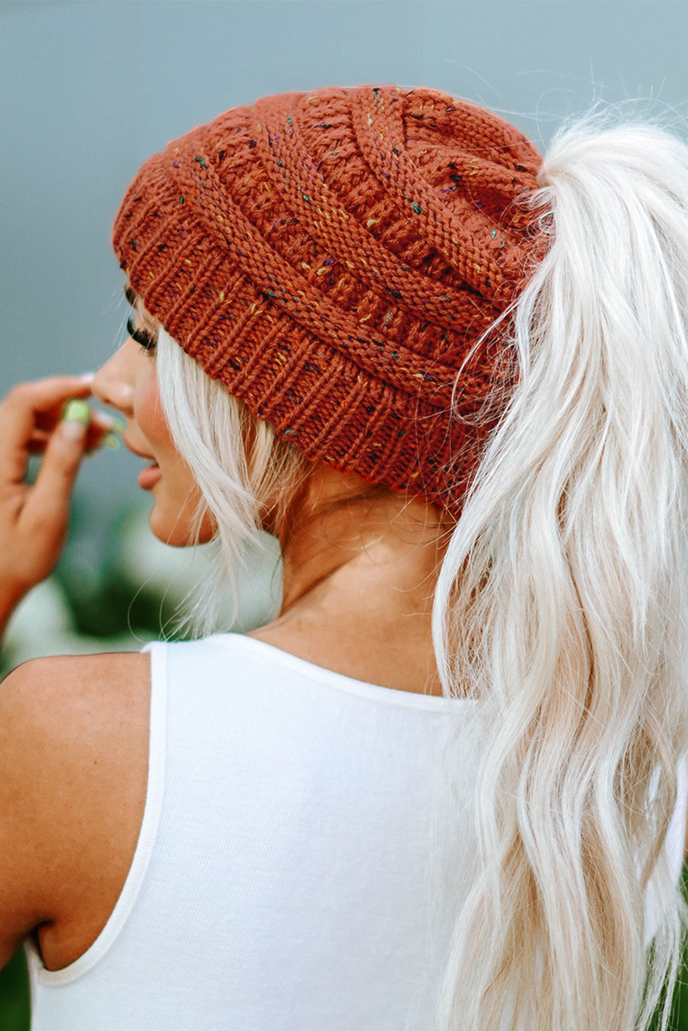 Knitted Ponytail Beanie