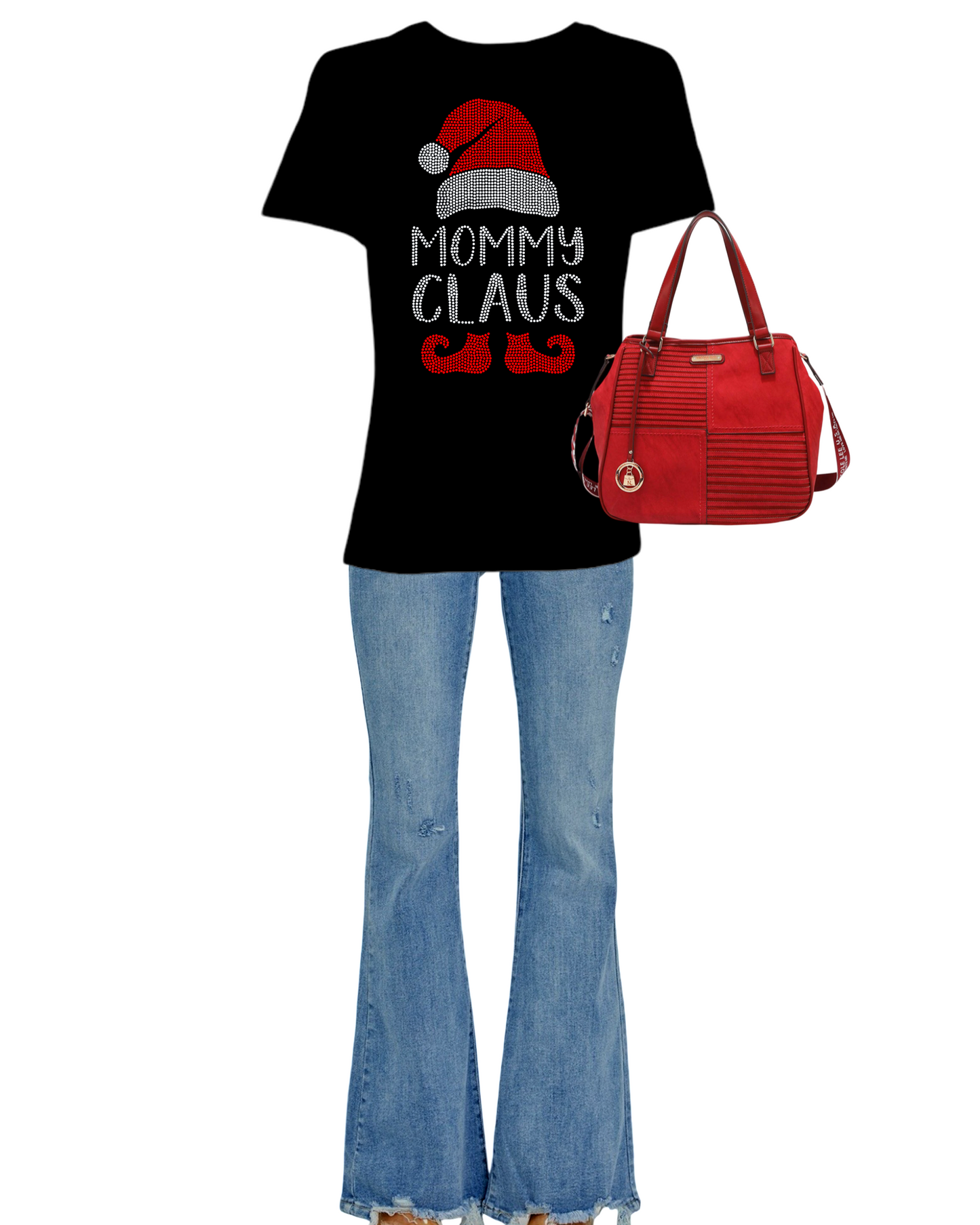 Mommy Claus Spangled Women’s Relaxed Crew Neck T-Shirt