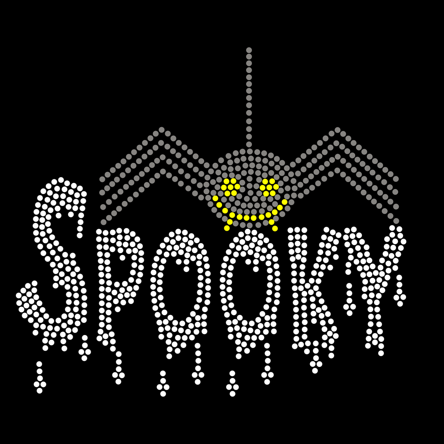 Spooky Rhinestone Ribbed Tank Top
