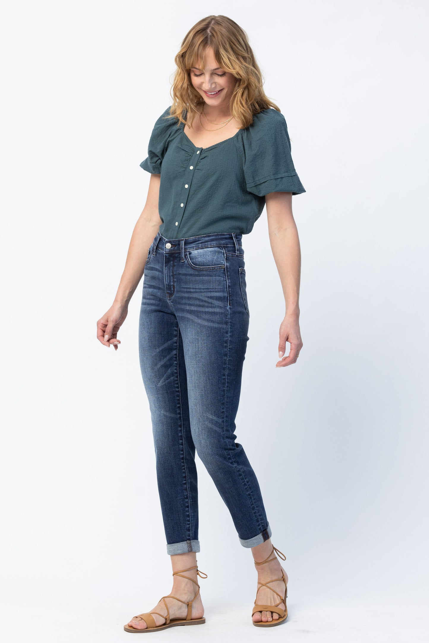 Judy Blue Cuffed Slim Jeans