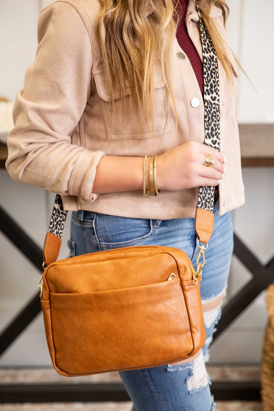Brecklynn Crossbody Leopard Strap Handbags