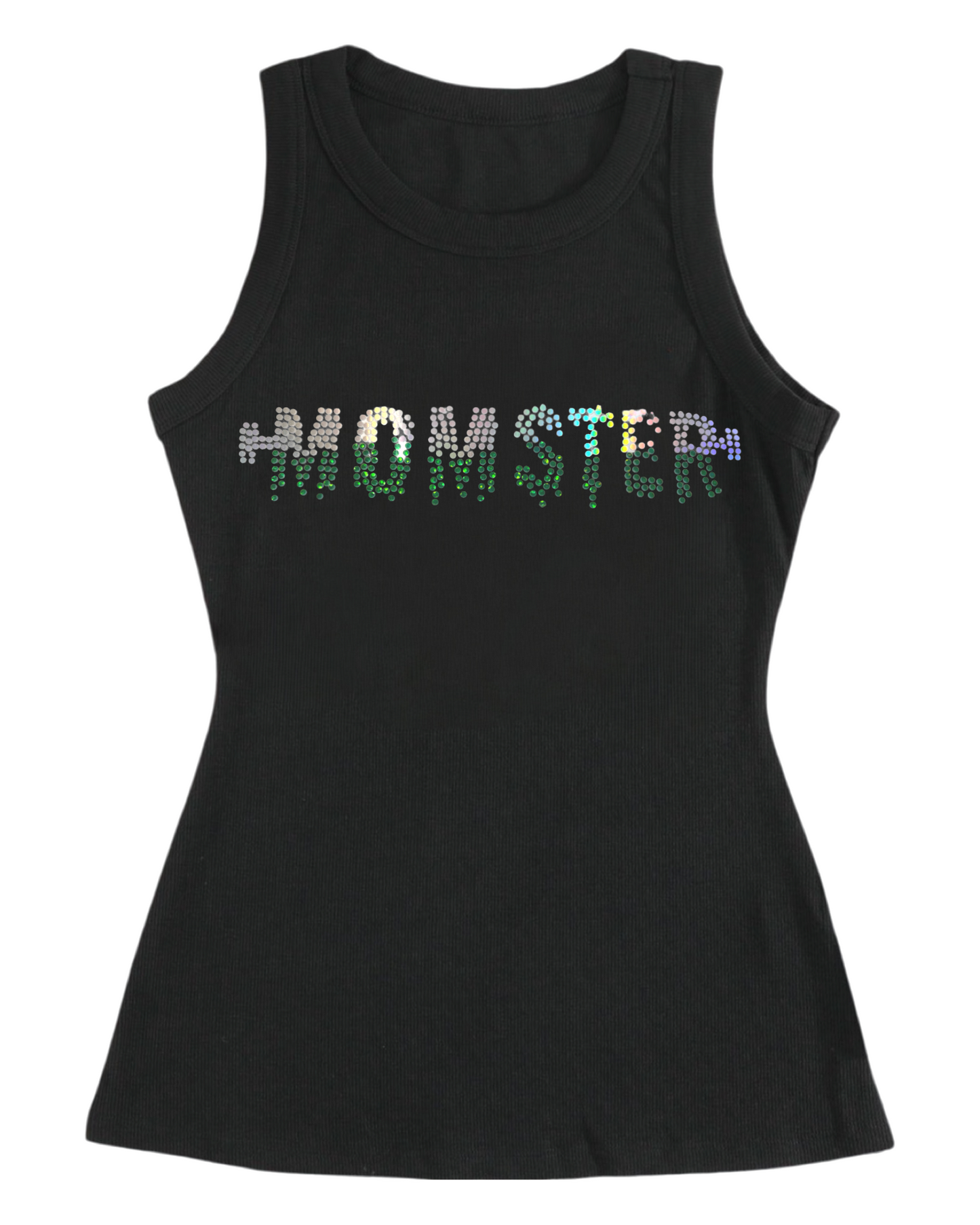Momster Spangled Tops On Black Apparel