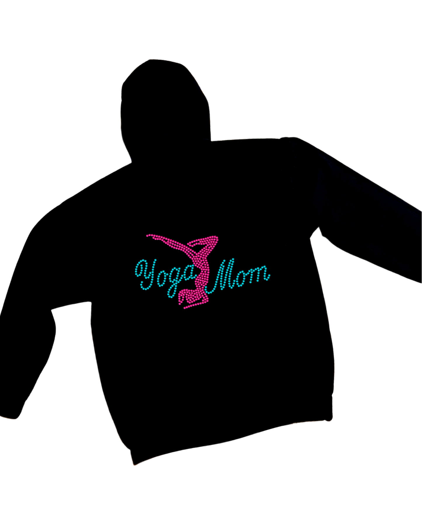 Yoga Mom Rhinestone Zip-Up Hoodie