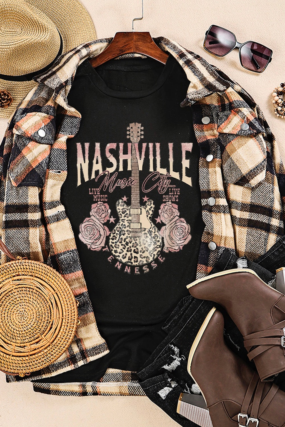 Nashville Music City Graphic T-Shirt
