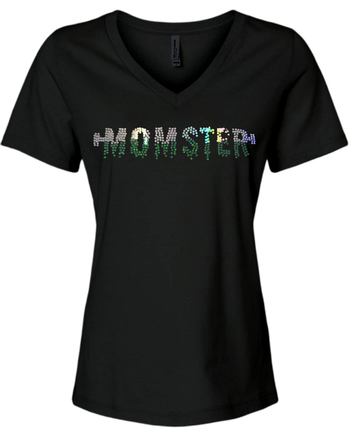 Momster Spangled Tops On Black Apparel