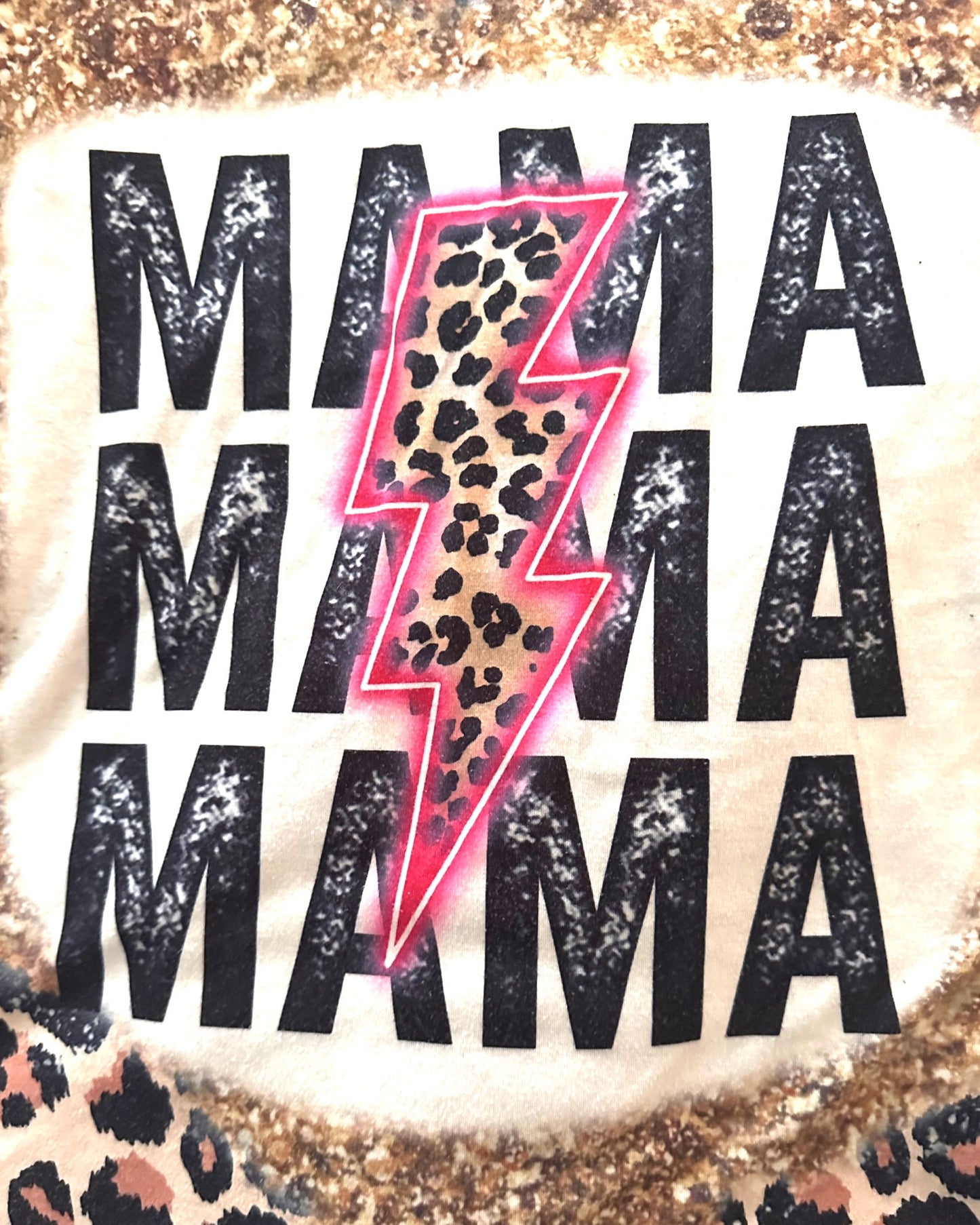 MAMA Leopard Graphic T-Shirt