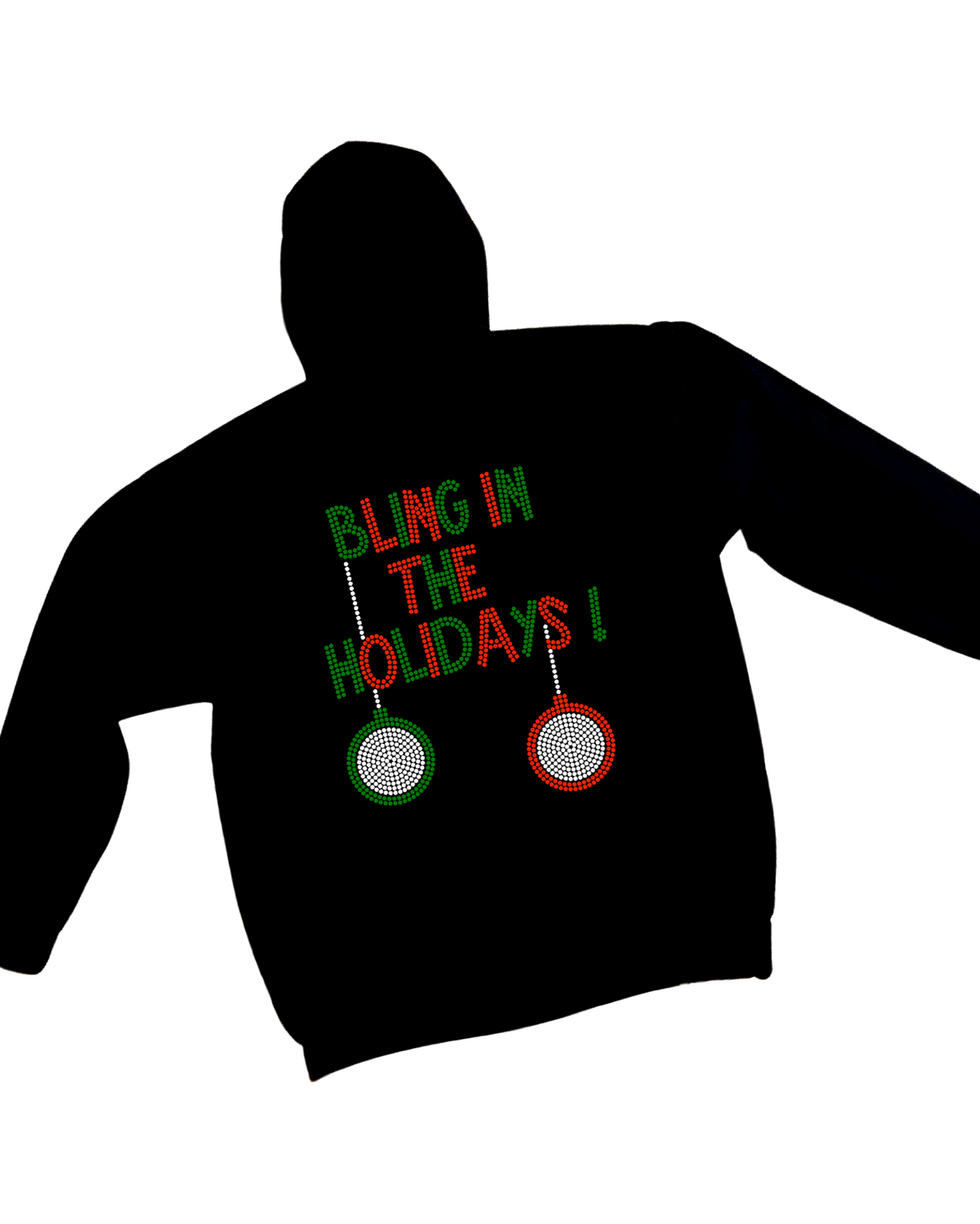 Bling In The Holidays Rhinestone Zip-Up Hoodie