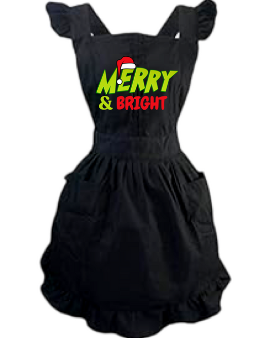 Merry& Bright Retro Ruffle Apron