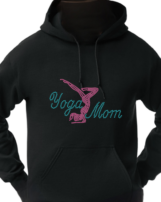 Yoga Mom Rhinestone Pullover Hoodie