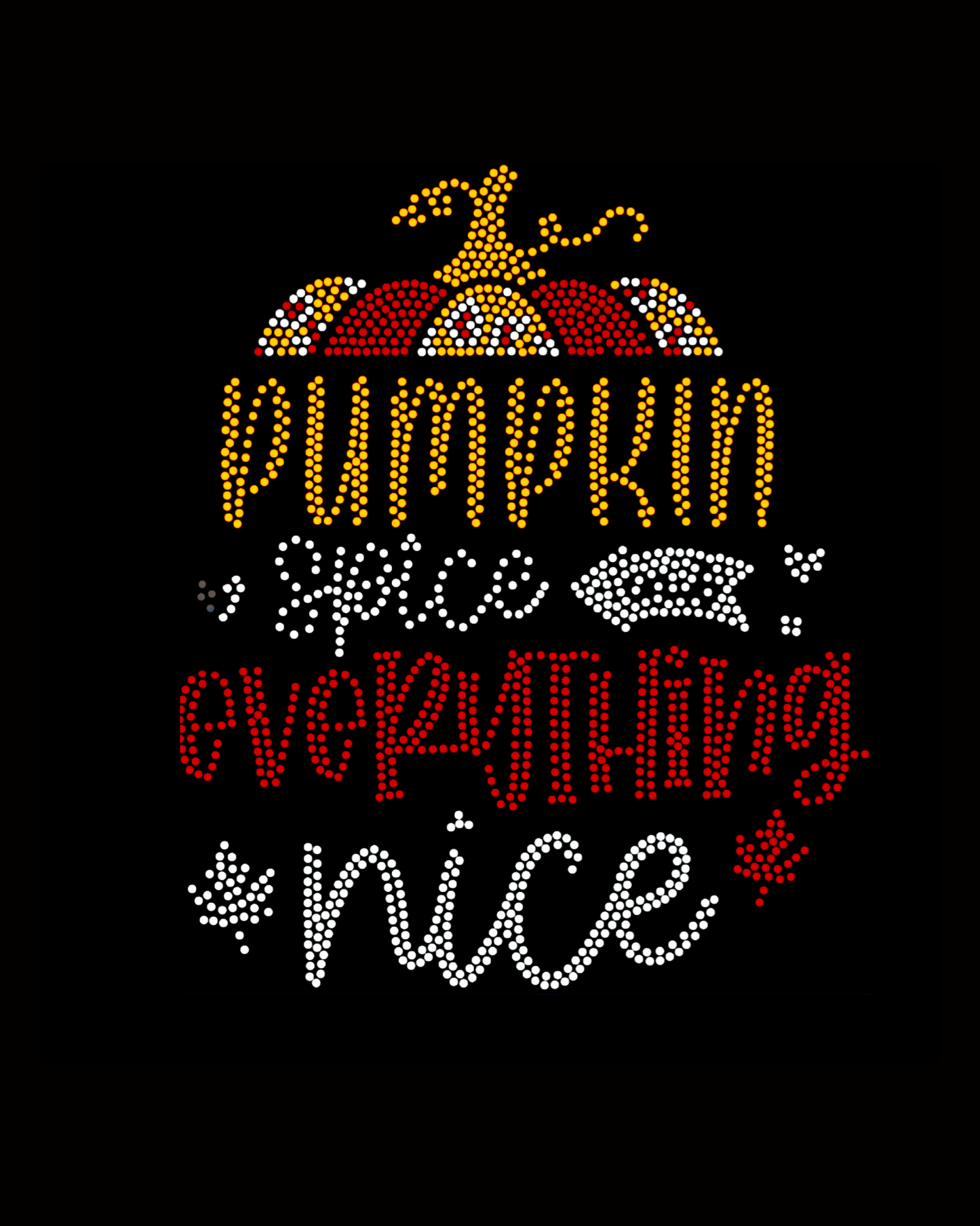 Pumpkin Spice Everything Nice Spangled Women’s Relaxed Crew Neck T-Shirt