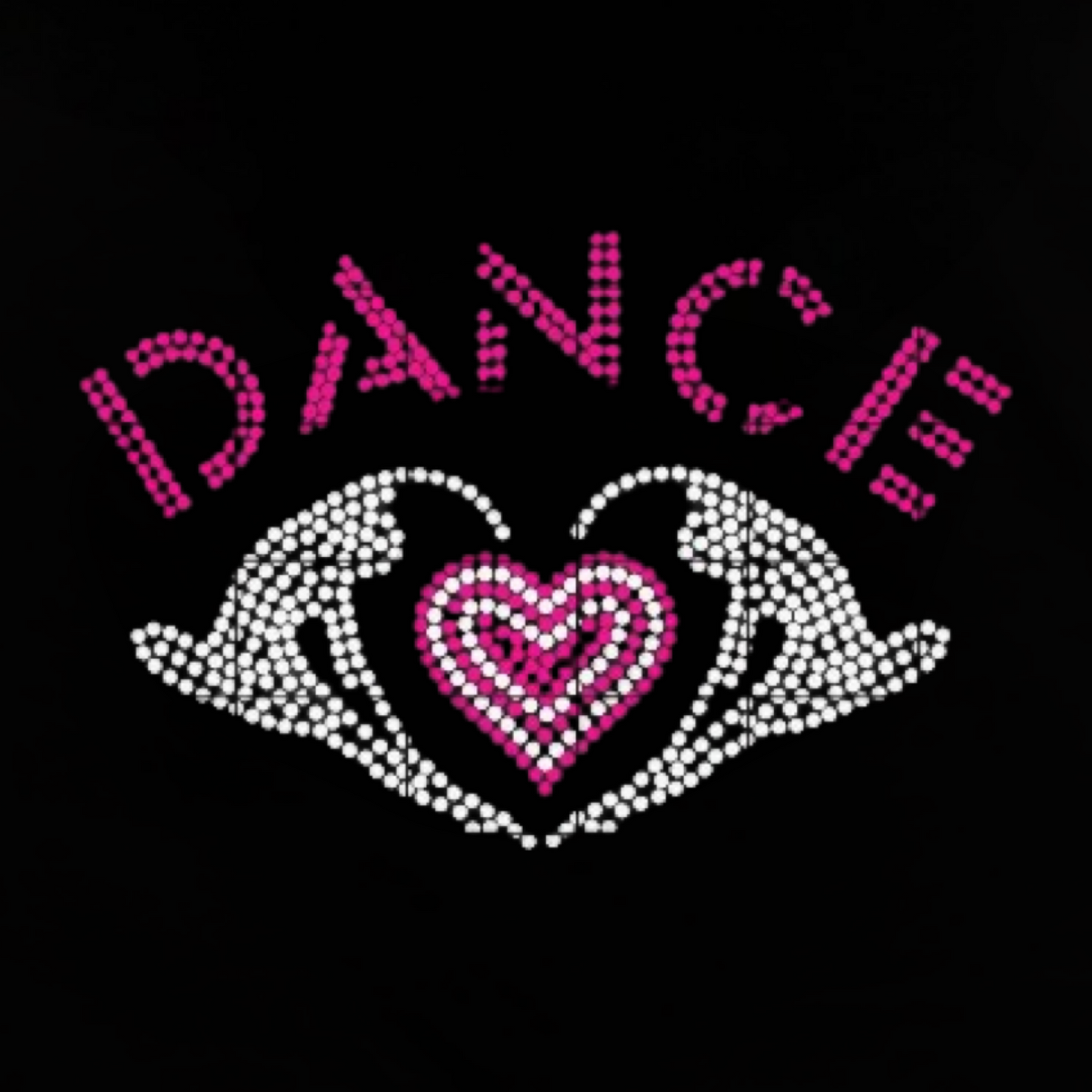 Dance Rhinestone Zip-Up Hoodie