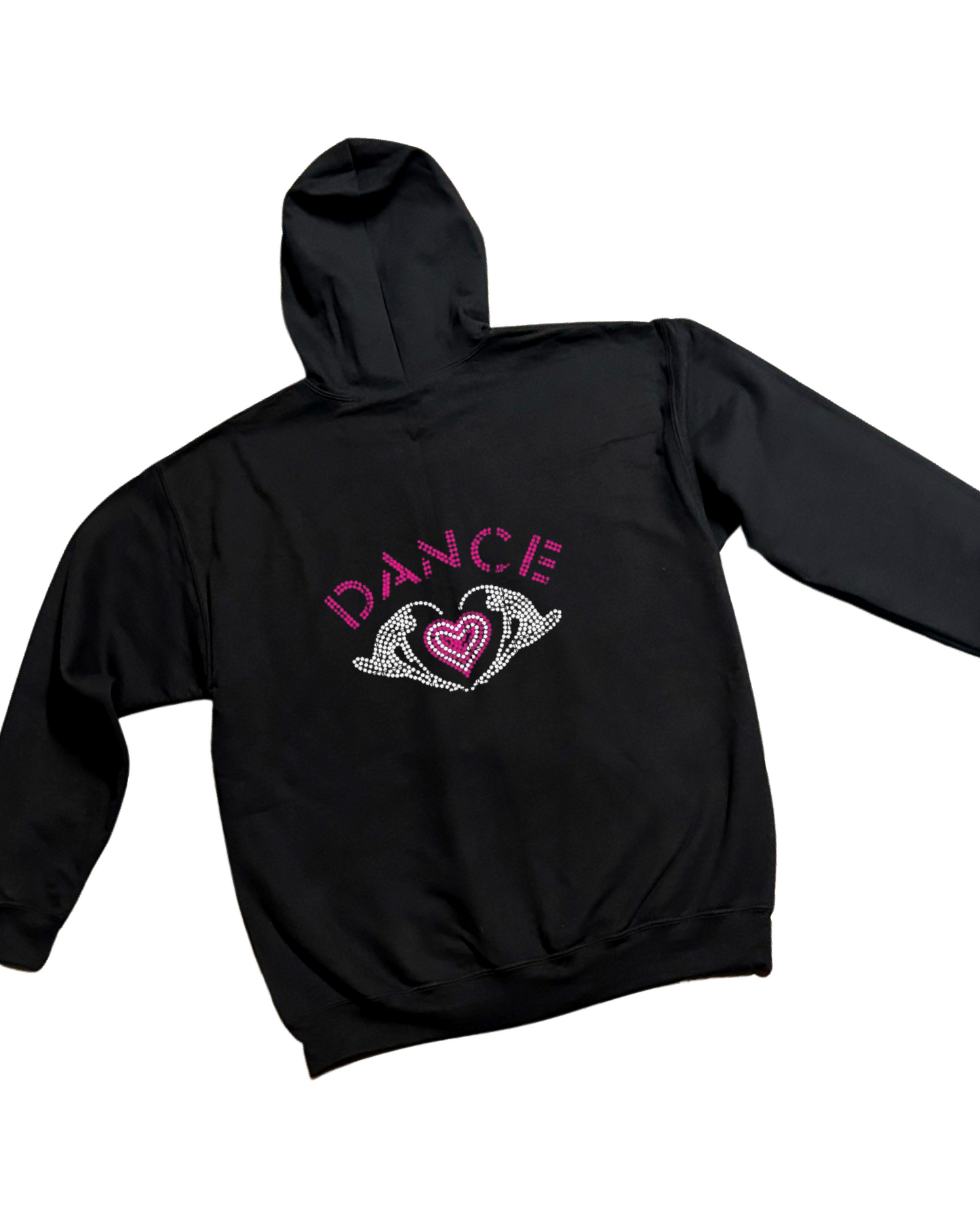 Dance Rhinestone Zip-Up Hoodie