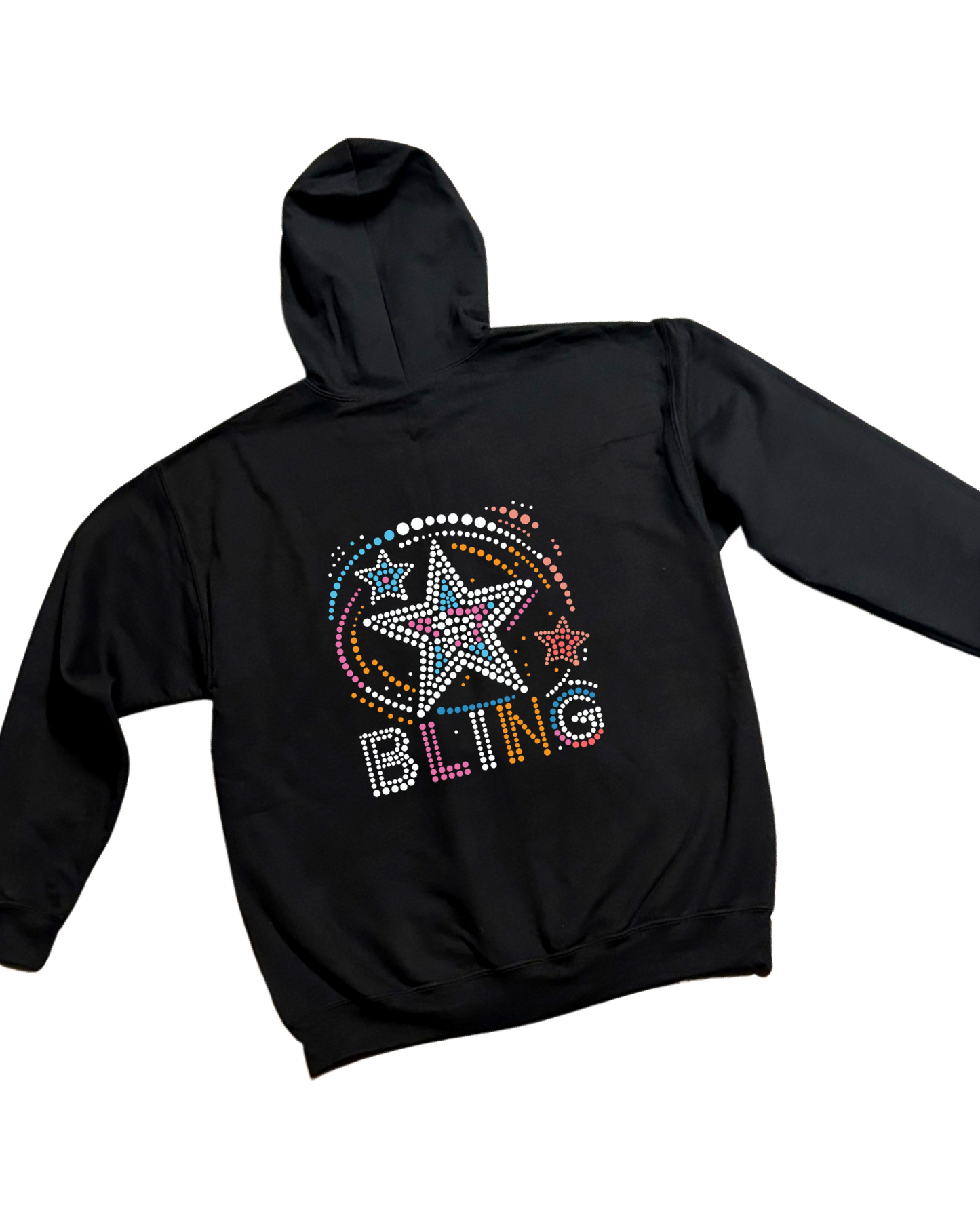 Bling Stars Rhinestone Zip-Up Hoodie