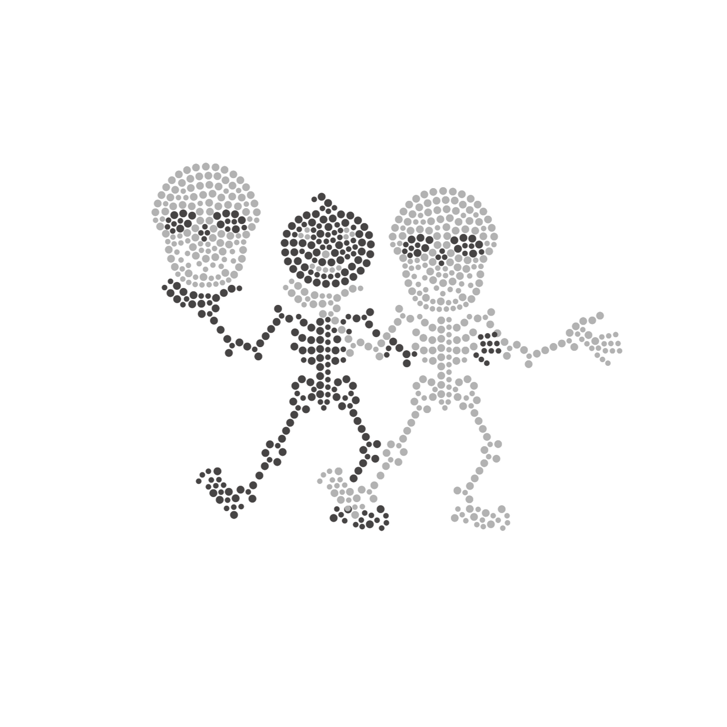 Double Skeleton Around Rhinestone Unisex T-Shirt