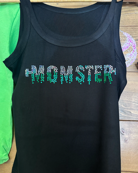 Momster Spangled Tops On Black Apparel