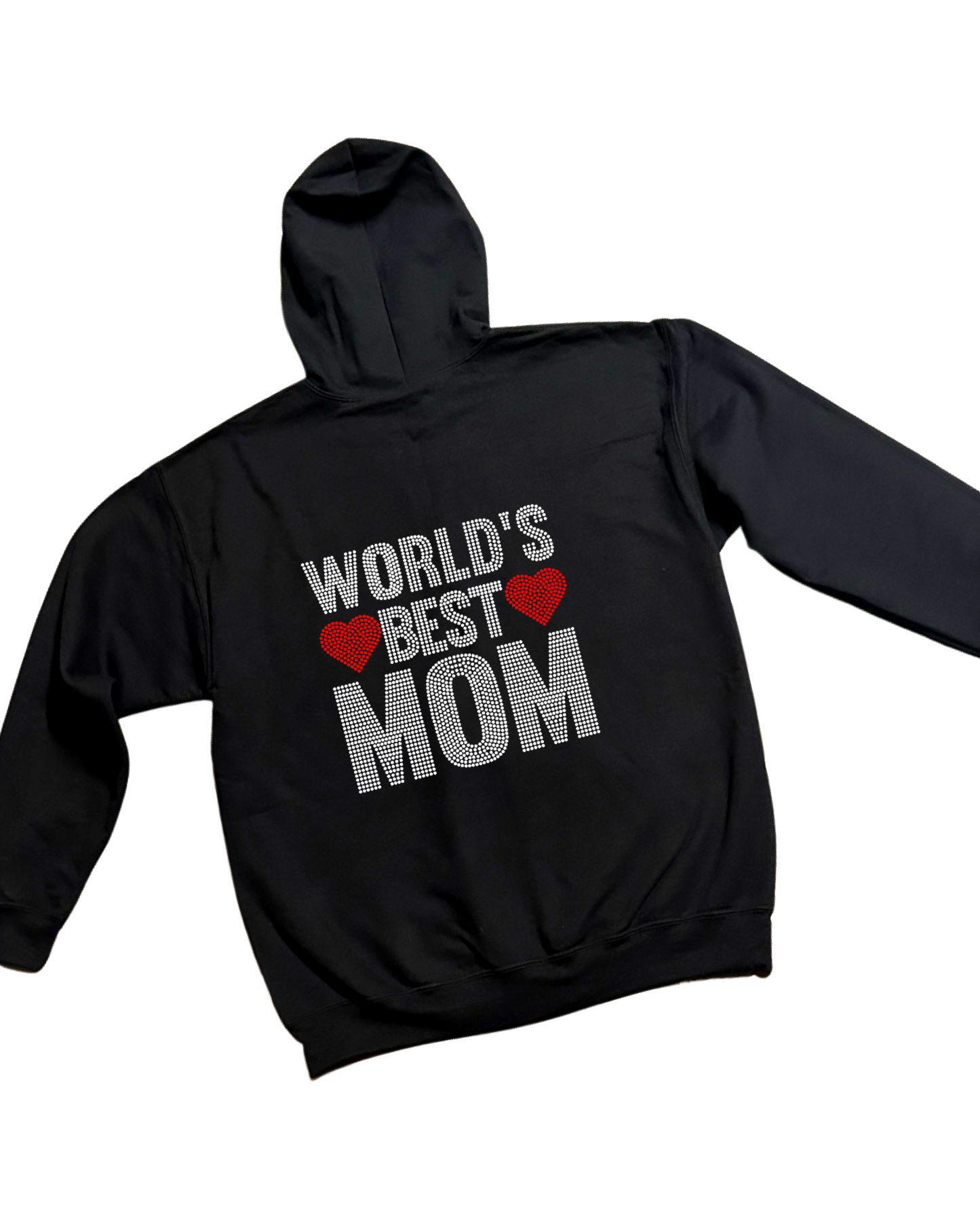 World’s Best Mom Rhinestone Zip-Up Hoodie