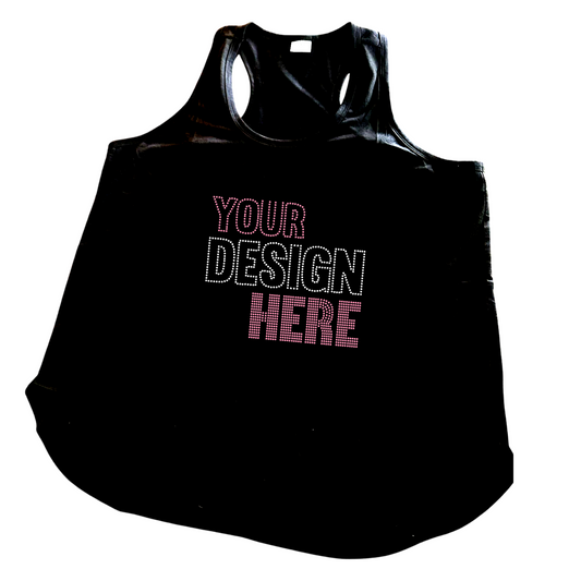 Fully Customizable Rhinestone Women’s Flowy Tank