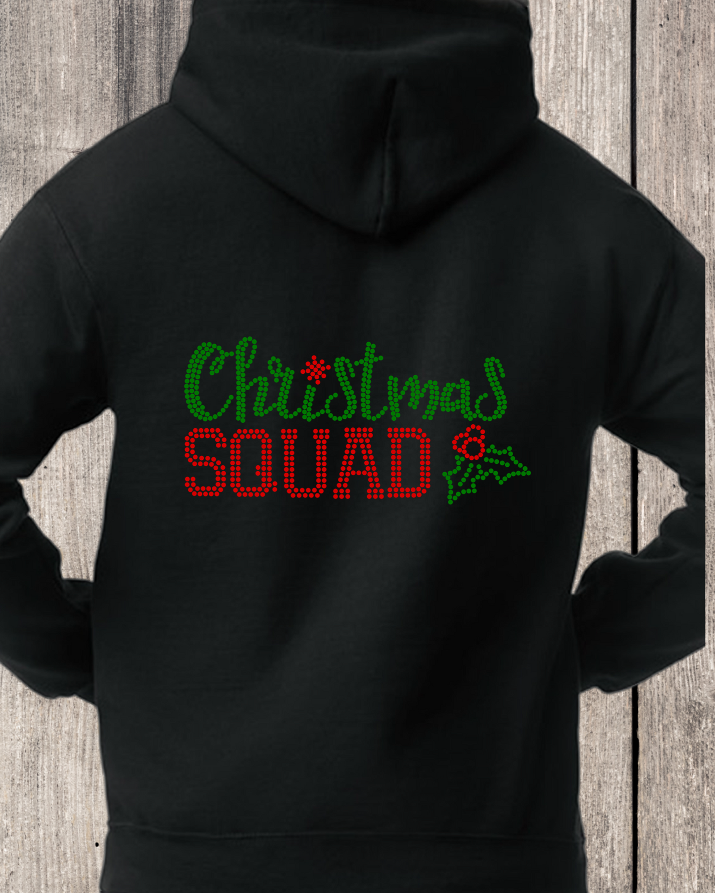 Christmas Squad Rhinestone Pullover Hoodie