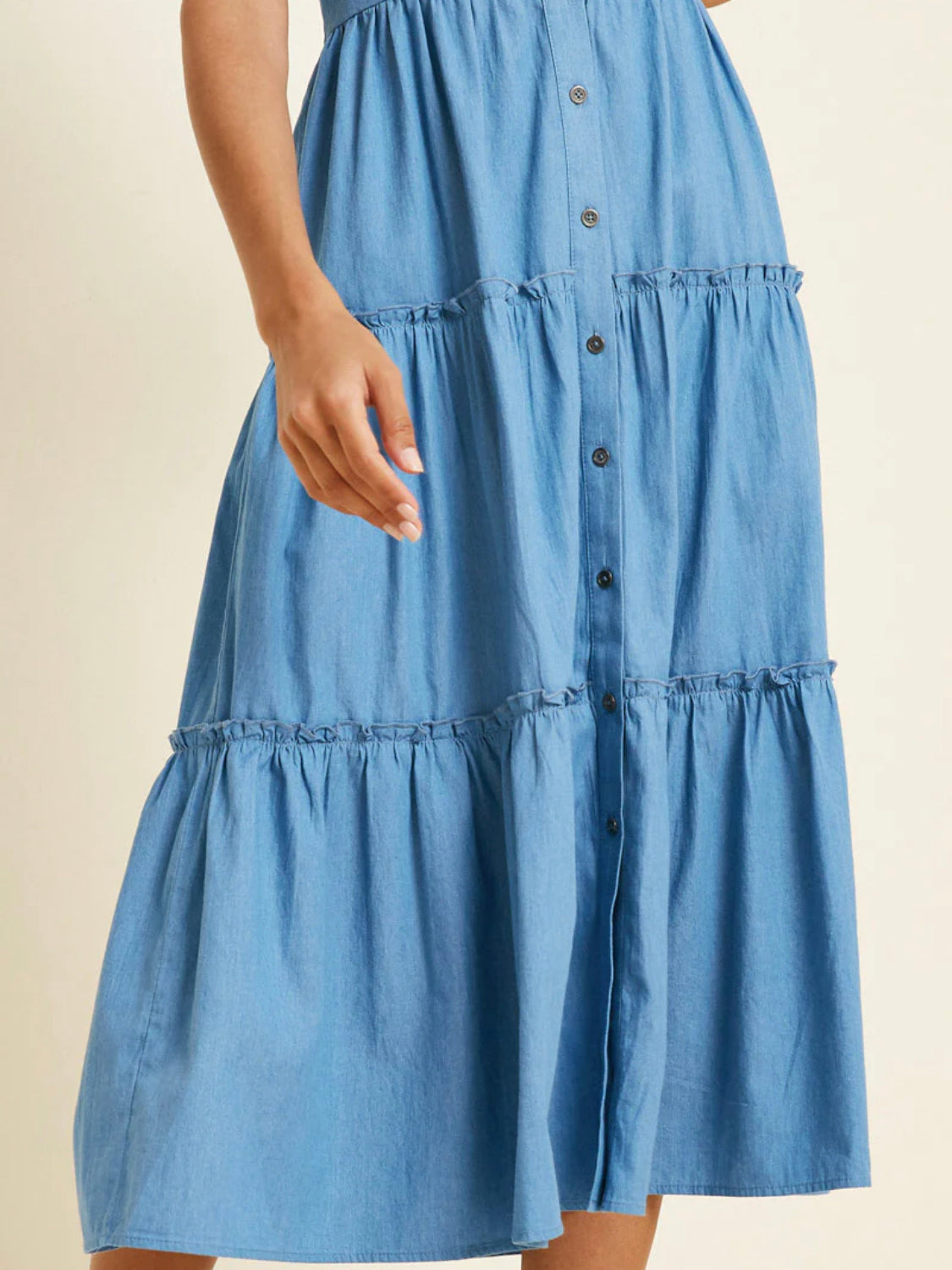 Hayden Los Angeles Mom & Me - Denim Tier Button-Down Dresses