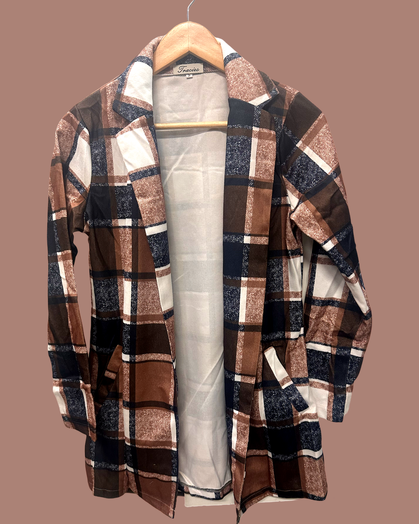 Tracie’s Blazer Plaid Light Weight Non Flannel