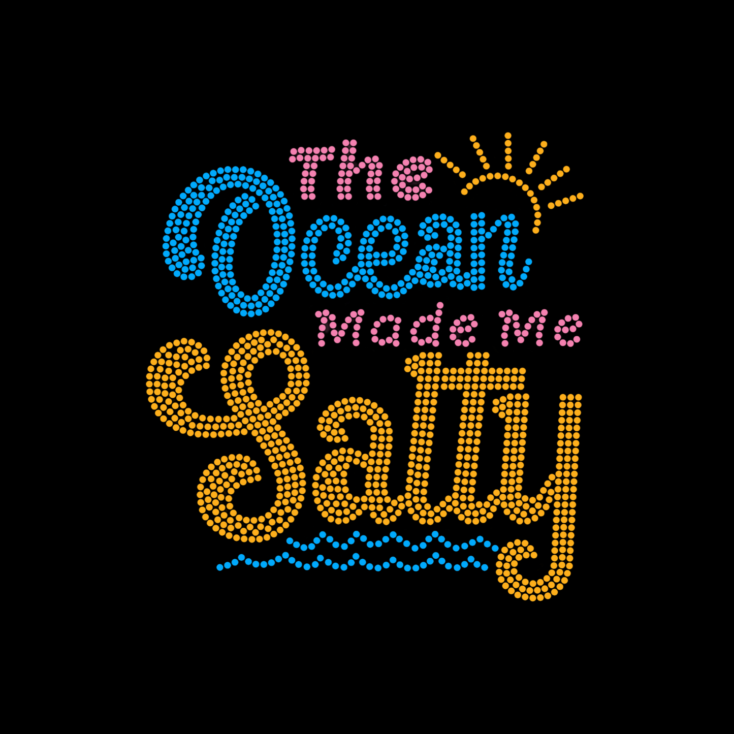 The Ocean Made Me Salty Rhinestone Unisex T-Shirt