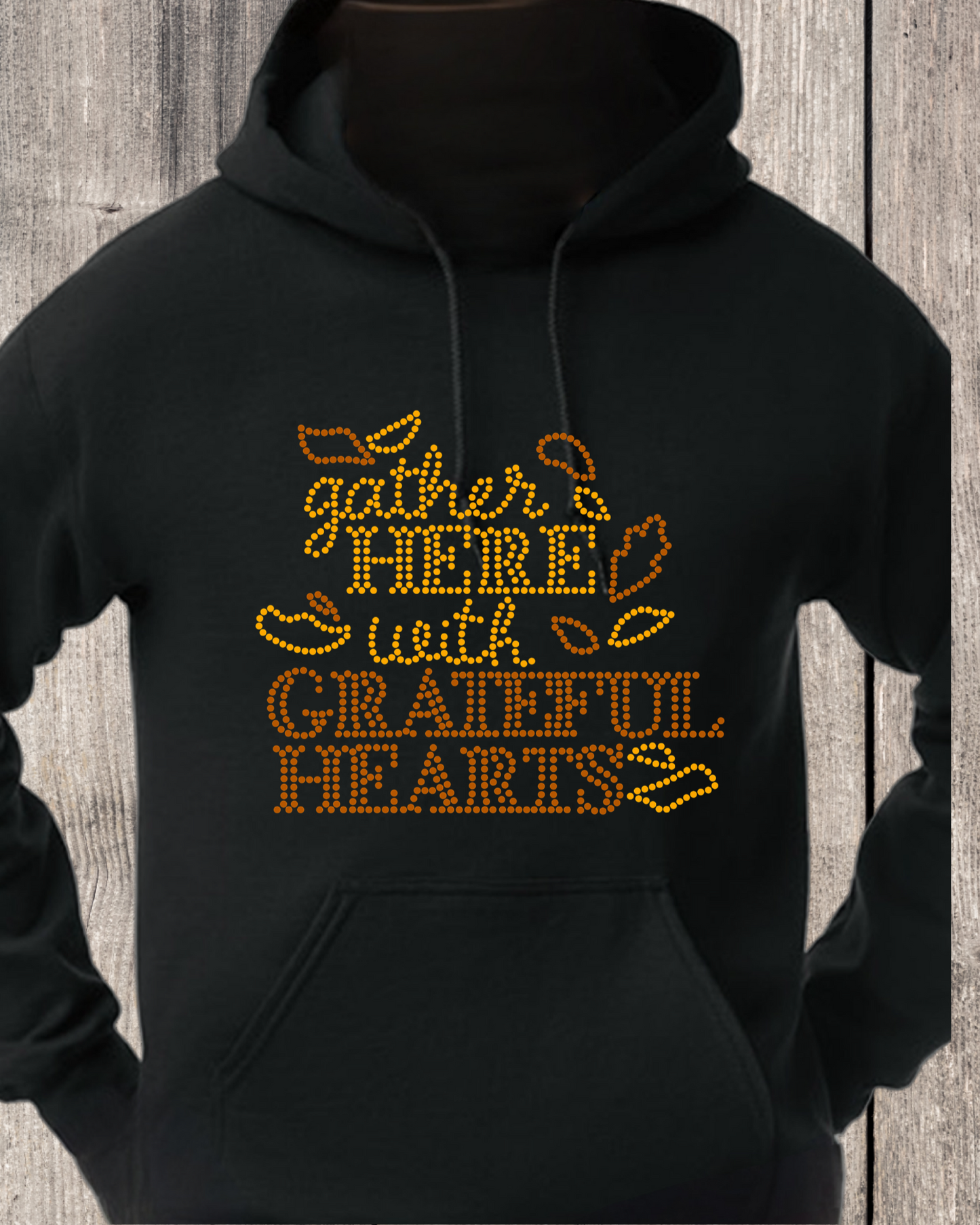 Thankful Holiday Collection Rhinestone Pullover Hoodie