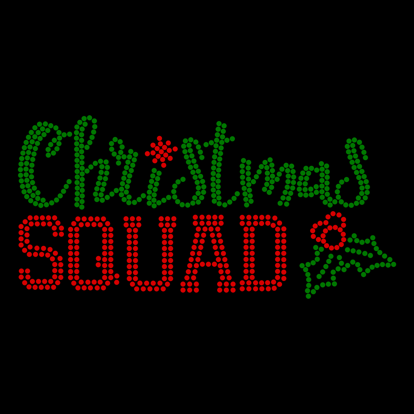 Christmas Squad Rhinestone Ribbed Tank Top