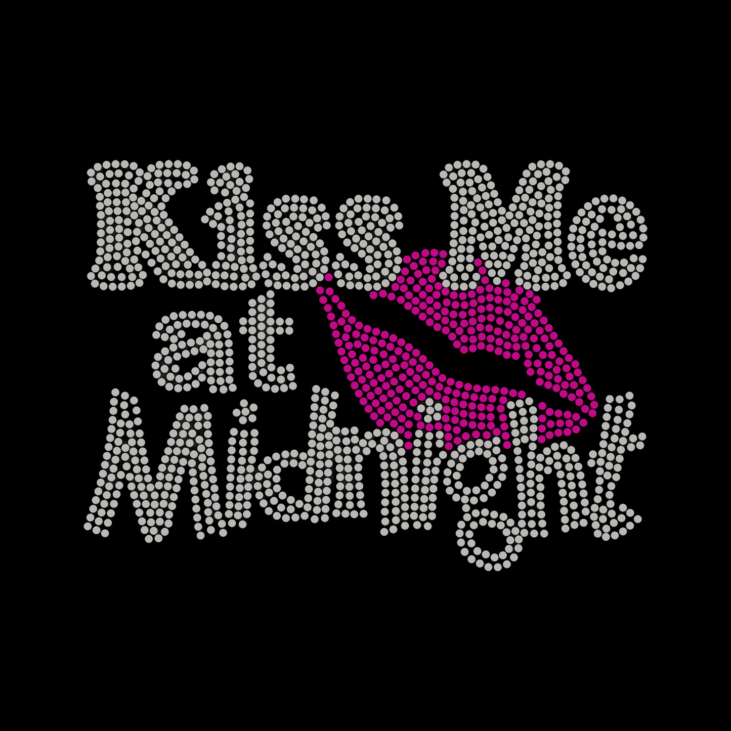 Kiss Me At Midnight Rhinestone Pullover Hoodie