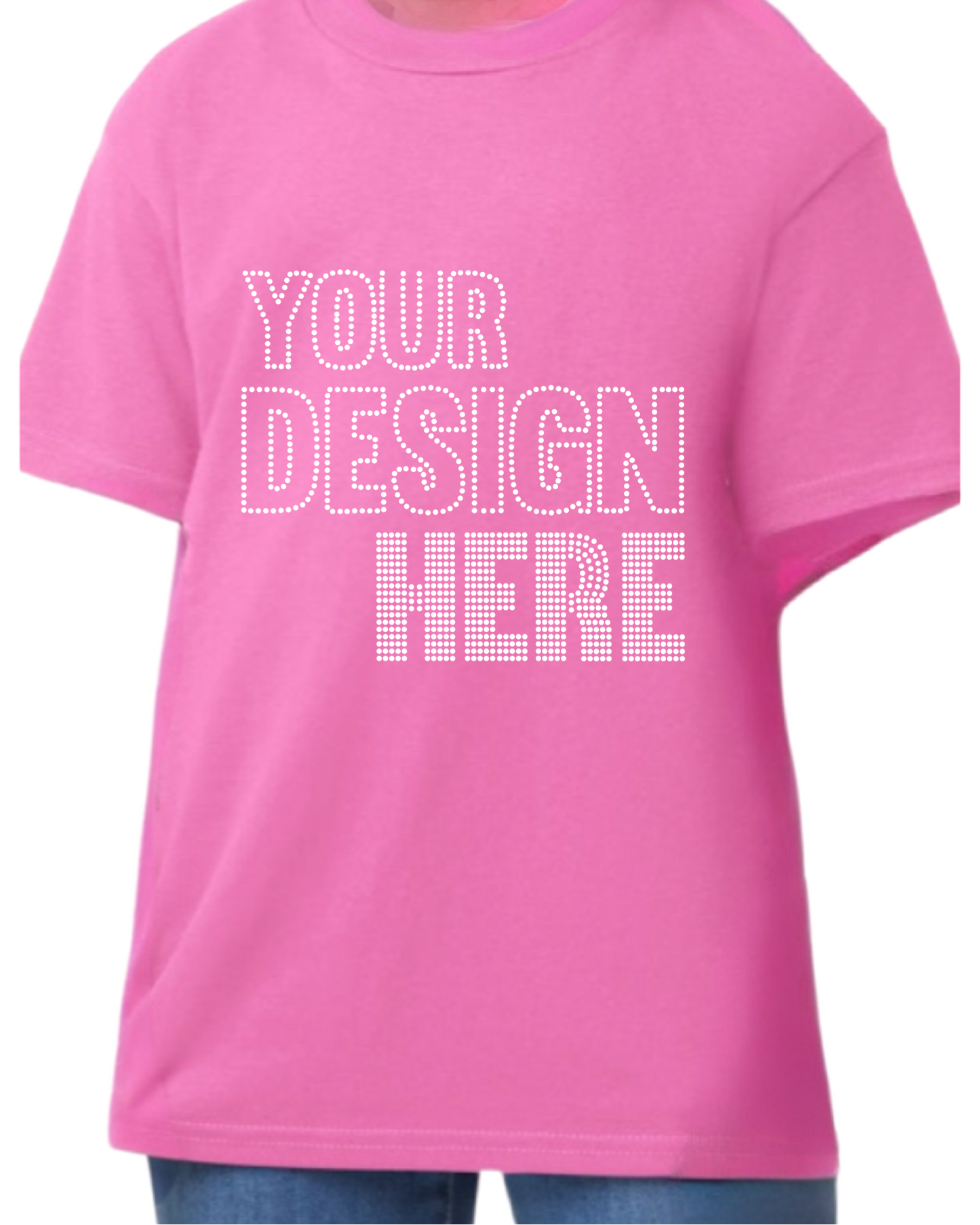 Fully Customizable  Rhinestone Youth T-Shirt