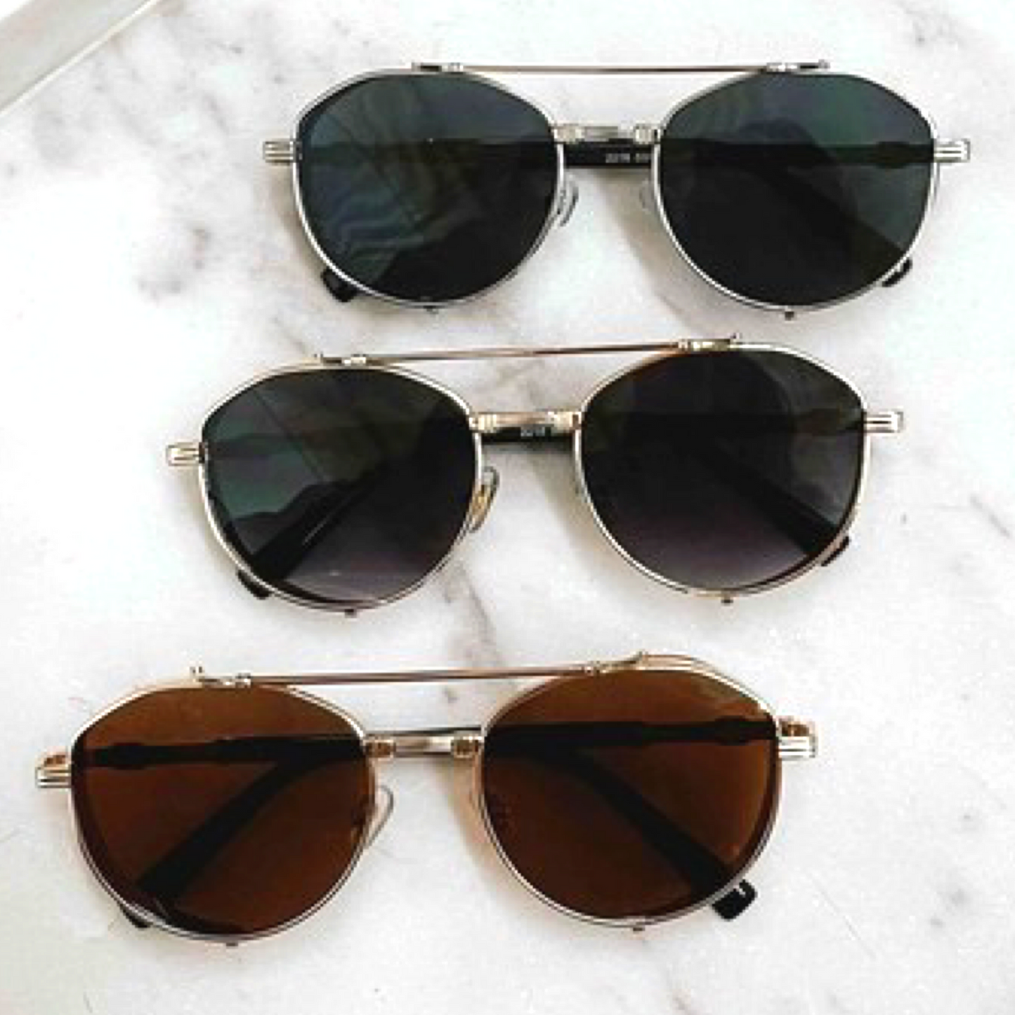 Pretty Simple  Gemma Retro Aviator Sunglasses