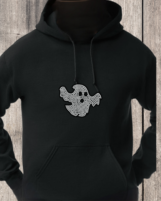 Ghost Rhinestone Pullover Hoodie