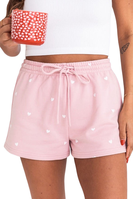 Pink Heart Lounge Shorts