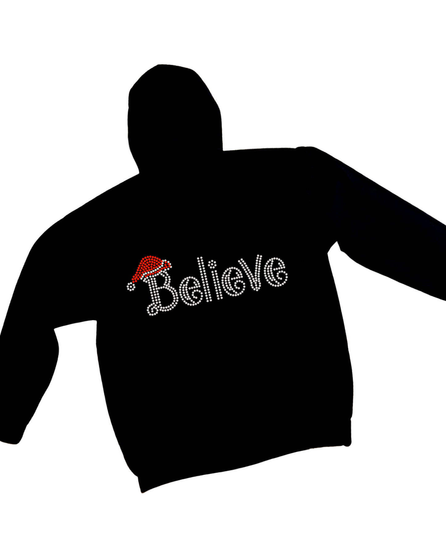 Believe Rhinestone Zip-Up Hoodie