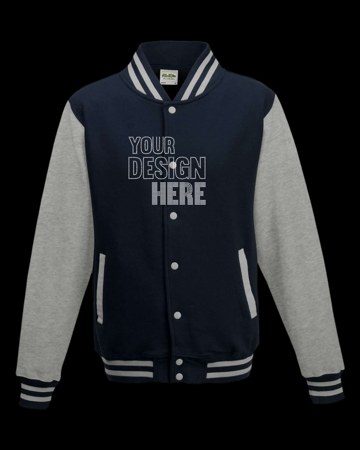 Fully Customizable Rhinestone Letterman Jacket