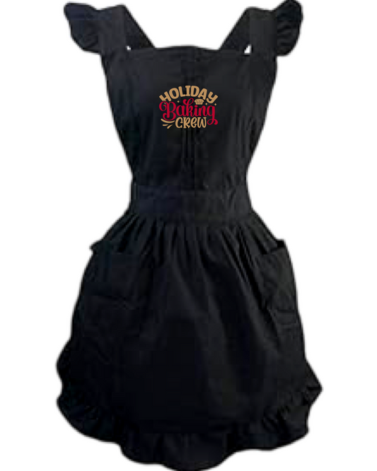 Holiday Baking Crew Retro Ruffle Apron