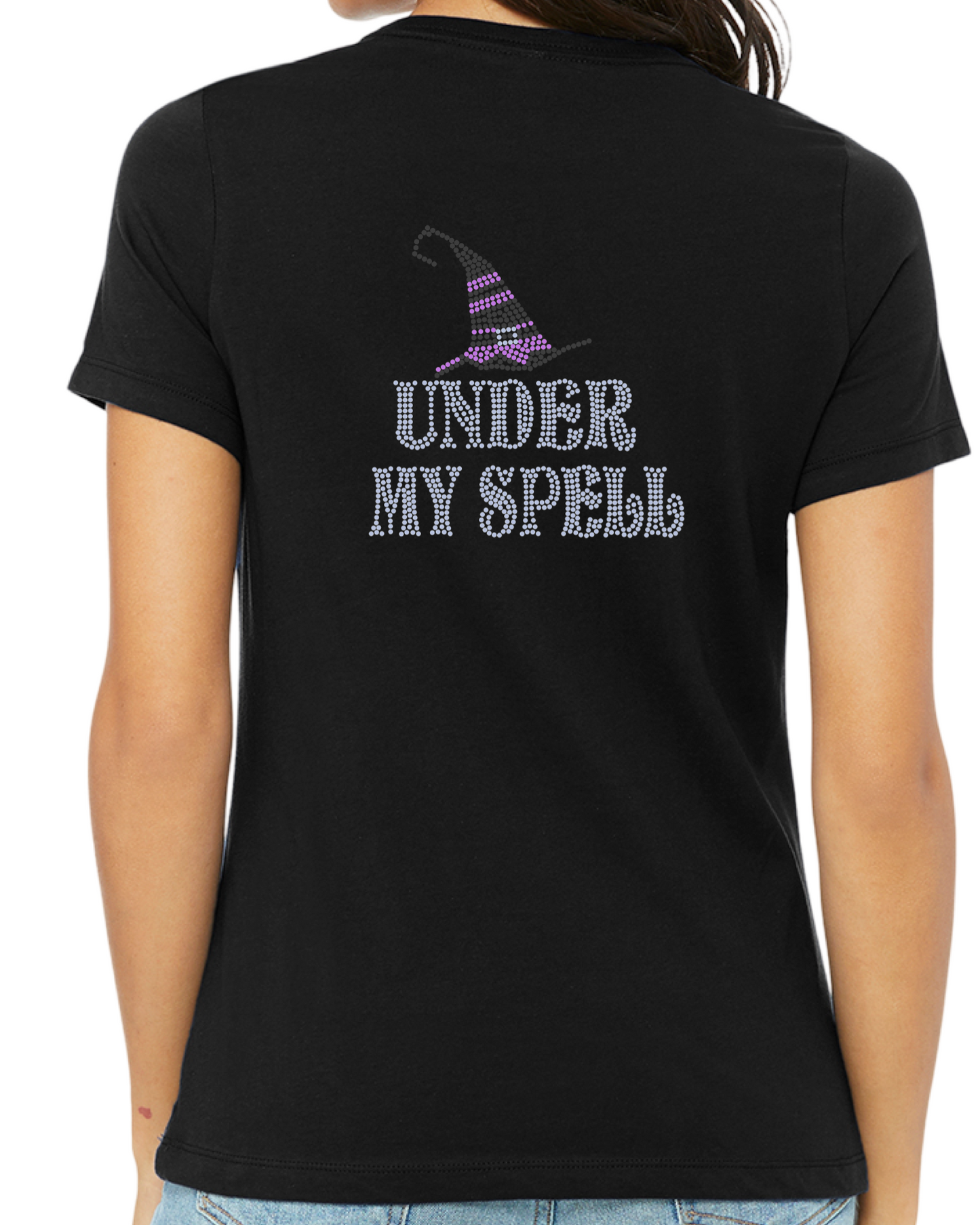 Under My Spell Rhinestone Womens Relaxed T-Shirt