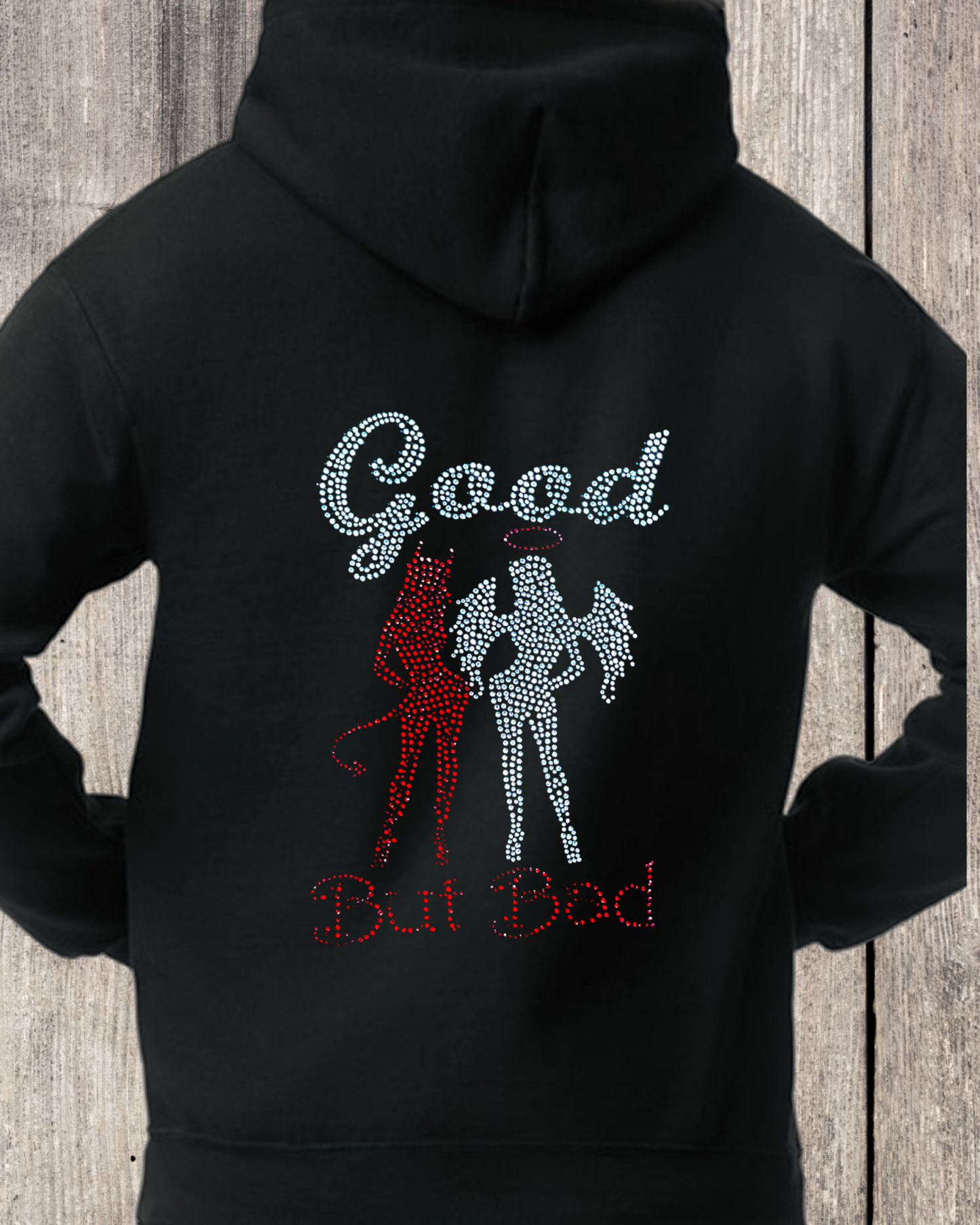 Good But Bad Rhinestone Pullover Hoodie