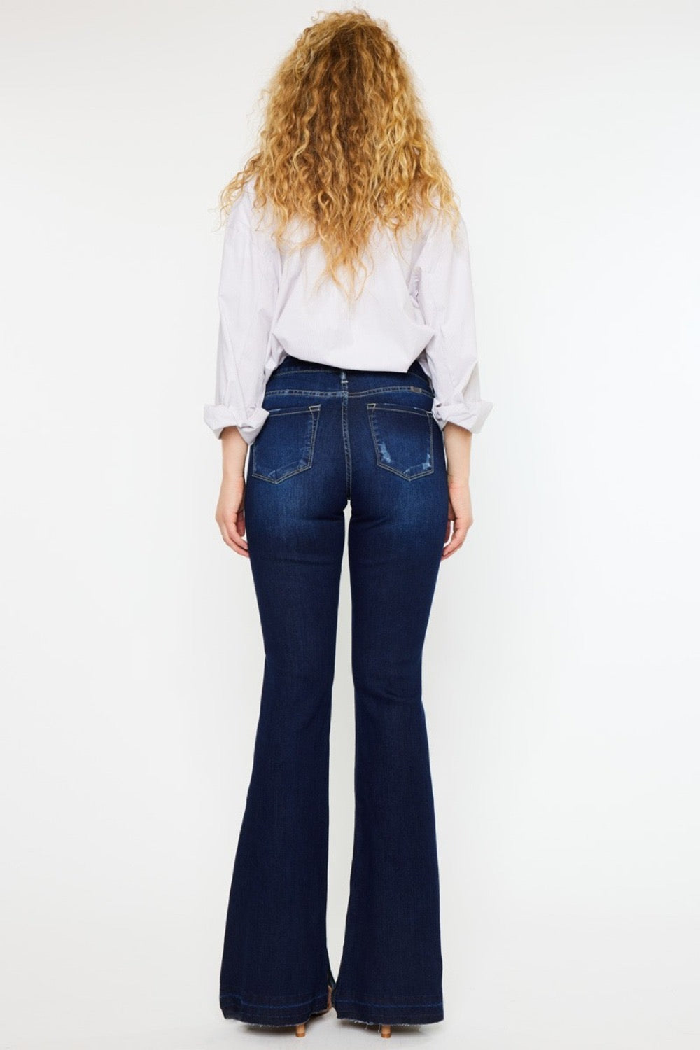 Kancan Full Size Mid Rise Flare Jeans