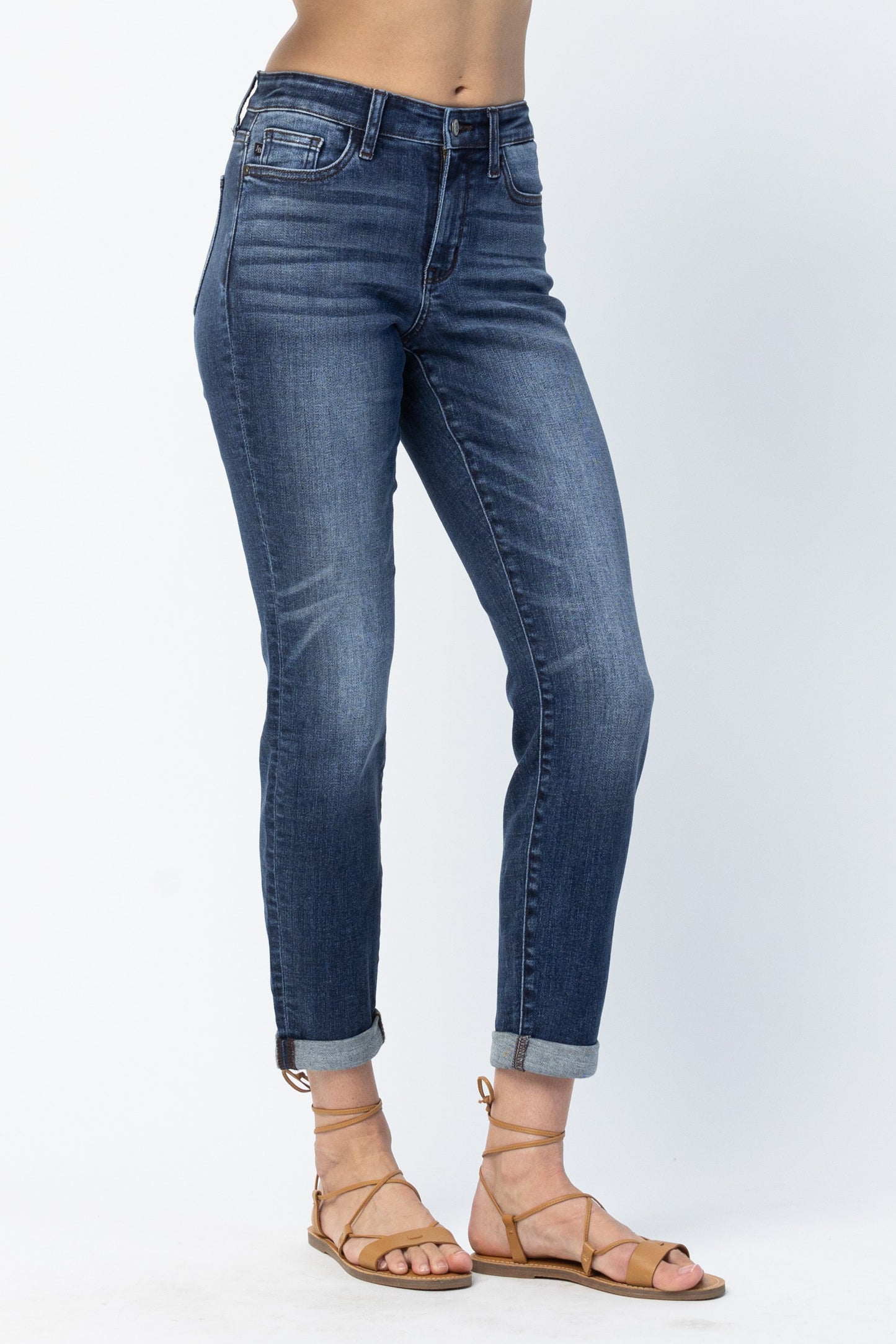 Judy Blue Cuffed Slim Jeans