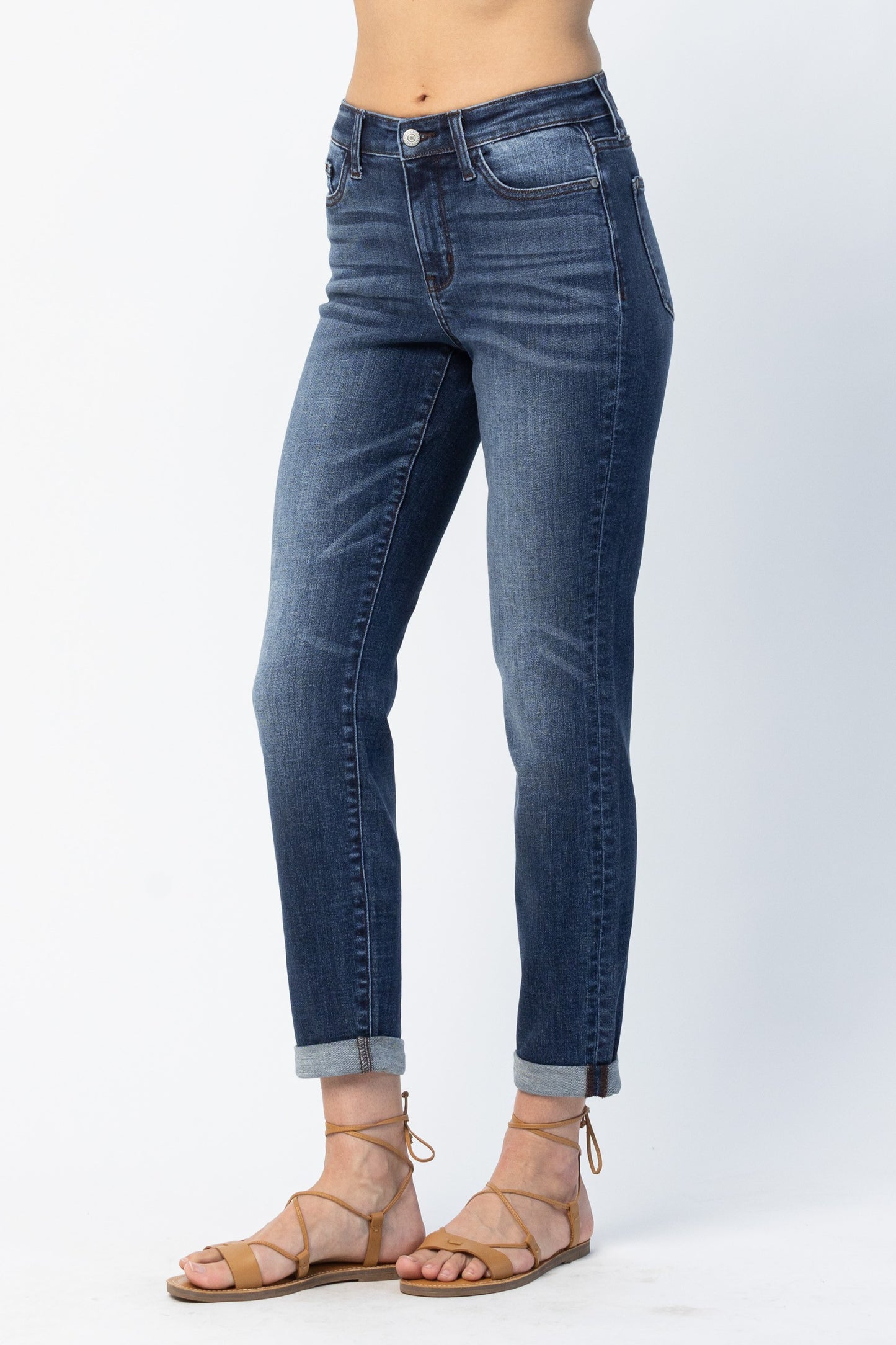 Judy Blue Cuffed Slim Jeans