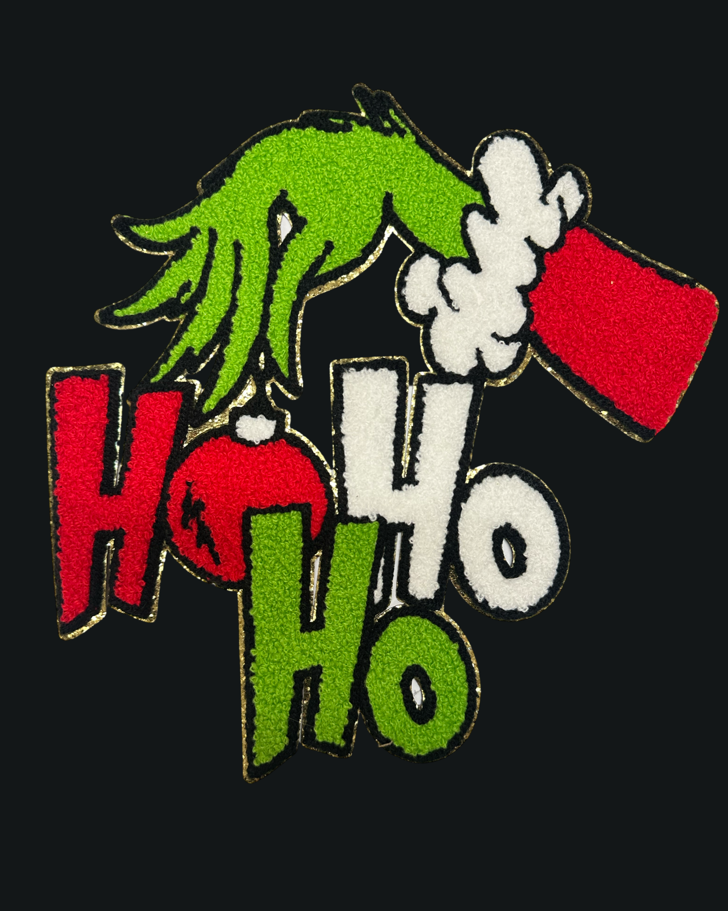 Ho Ho Ho Green Man Chenille Shirt