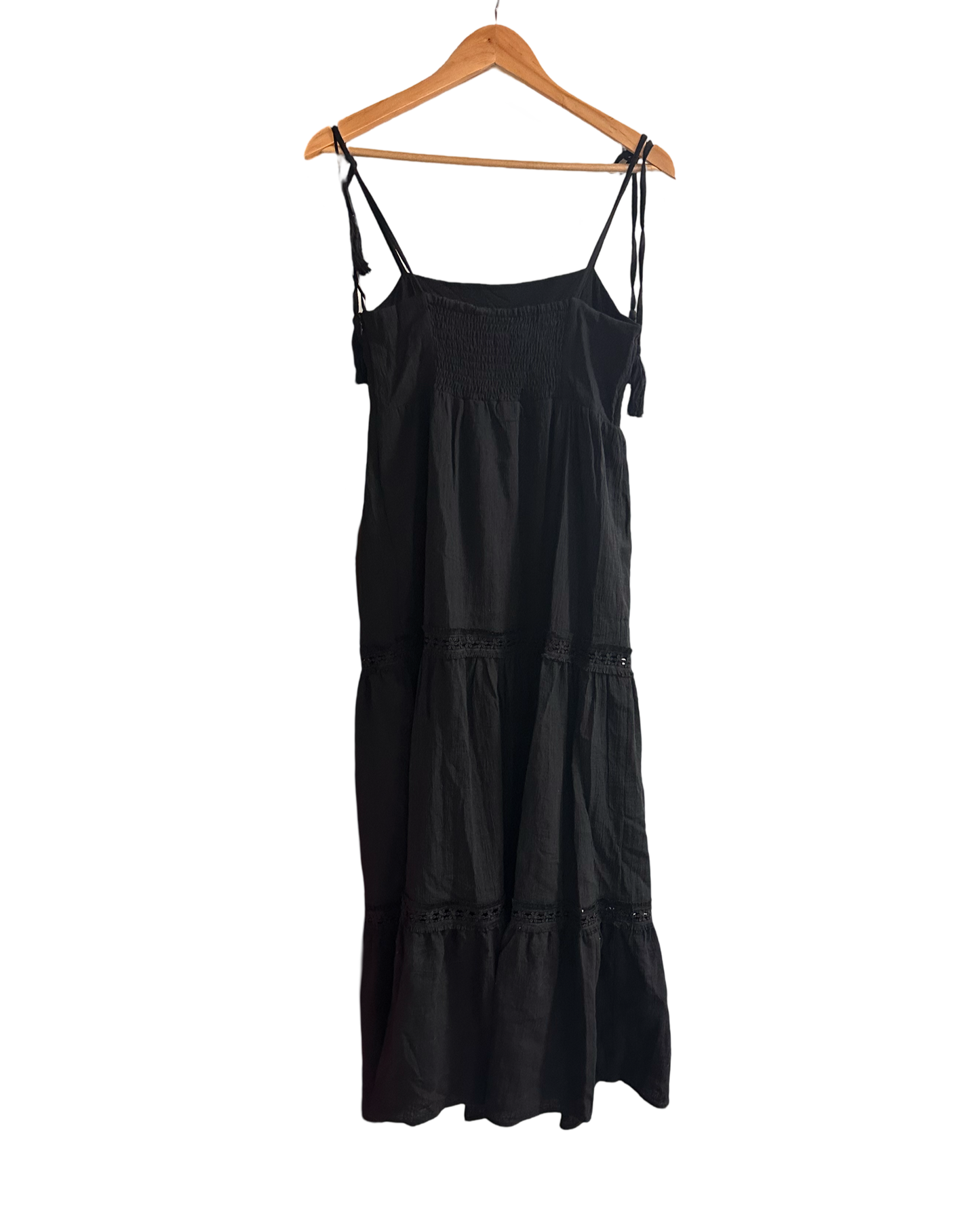 Papermoon Sleeveless Tassel Strap Tiered Maxi Dress