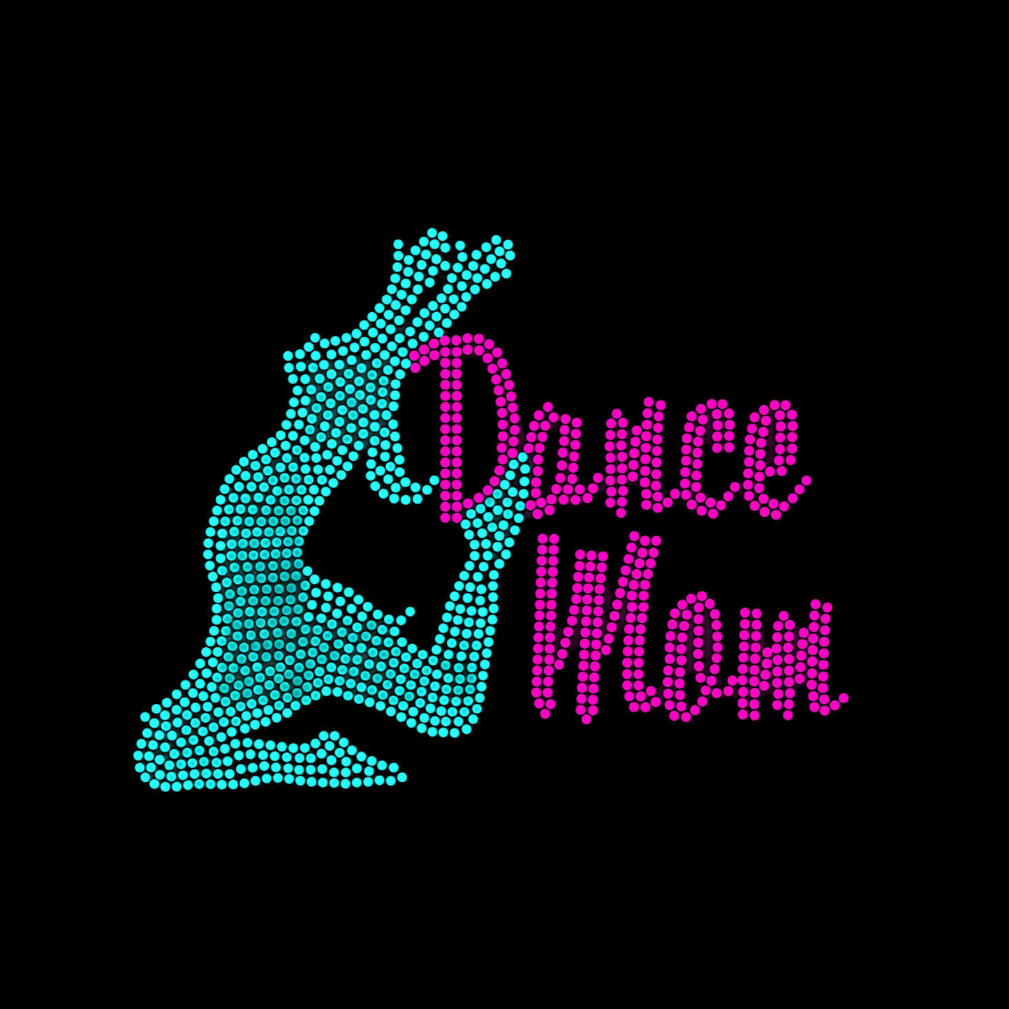 Dance Mom With Dancer Rhinestone Design Ribbed Tank Top